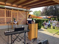 Bild: Landr&auml;tin Antje-Hochwind Schneider beim 140. Geburtstag des Karl Marien Hauses in Ebeleben