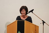 Bild: Schulleiterin Carmen Lederer bei der Feierstunde zum erfolgreich abgeschlossen Abi Plus des Beruflichen Gymnasium Sondershausen in Carl-Schr&ouml;der-Saal