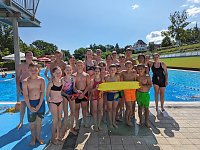 Bild: Projektwoche Lebensretter der Regelschule am Franzberg, im Bergbad Sonnenblick