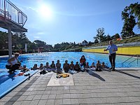 Bild: Projektwoche Lebensretter der Regelschule am Franzberg, im Bergbad Sonnenblick