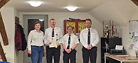 Bild: Bef&ouml;rderung der Kameraden bei derJahreshauptversammlungJahreshauptversammlung der Freiwilligen Feuerwehr Heldrungen und dem Feuerwehrverein Heldrungen 