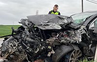 Schwerer Unfall am Montagmorgen auf der Ortsverbindung zwischen Rockstedt und Bellstedt im Kyffhäuserkreis Bild: Schwerer Unfall am Montagmorgen auf der Ortsverbindung zwischen Rockstedt und Bellstedt im Kyffhäuserkreis