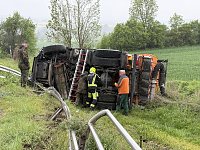 Bild: Verkehrsunfall auf der Landstra&szlig;e zwischen Bad Frankenhausen und Sondershausen