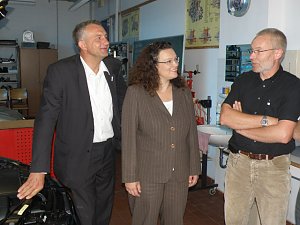 Nahles und Lemme in Artern