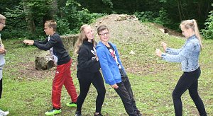 Paddeltour, Kletterturm und Denglisch�
