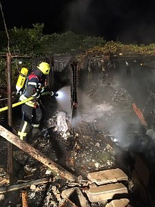 Gartenlaubenbrand in Ro&szlig;leben