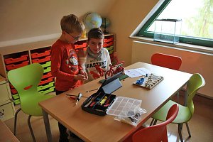 Mit modernster Technik an der GS Franzberg gearbeitet