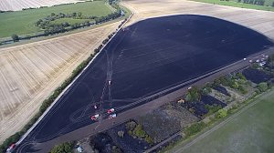 Brand eines Stoppelfeldes bei Bretleben