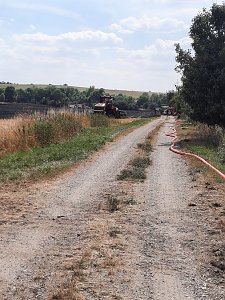 Brand eines Stoppelfeldes bei Bretleben
