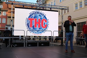Vorstellung des neuen THC-Teams gestern auf dem Langensalzaer Neumarkt