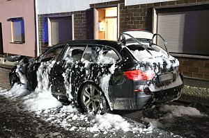 Fahrzeug in Bad Frankenhausen brannte