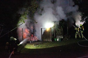 Schuppenbrand heute Morgen