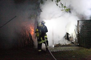 Schuppenbrand heute Morgen