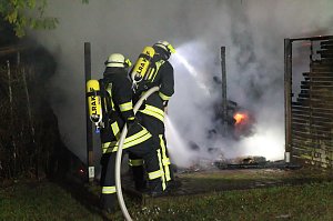 Schuppenbrand heute Morgen
