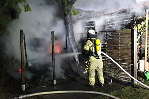 Schuppenbrand heute Morgen
