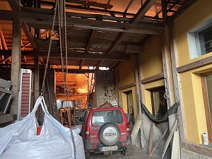 Scheunenbrand heute Morgen in Himmelsberg