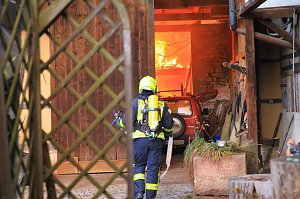 Scheunenbrand heute Morgen in Himmelsberg
