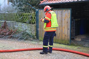 Scheunenbrand heute Morgen in Himmelsberg