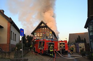 Scheunenbrand heute Morgen in Himmelsberg