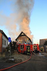Scheunenbrand heute Morgen in Himmelsberg