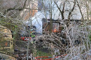 Scheunenbrand heute Morgen in Himmelsberg