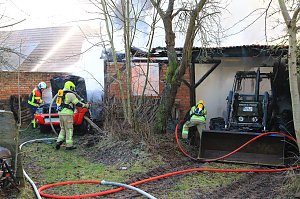 Scheunenbrand heute Morgen in Himmelsberg