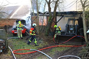 Scheunenbrand heute Morgen in Himmelsberg