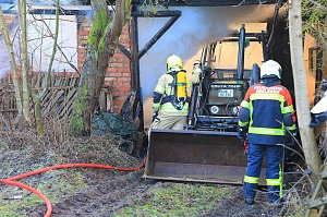 Scheunenbrand heute Morgen in Himmelsberg