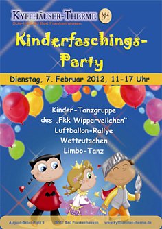 Gro&szlig;e Kinderfaschings-Party (Foto: Kyffh&auml;user-Therme)