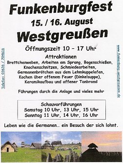 Funkenburgfest Westgreu&szlig;en (Foto: Gemeinde Westgreu&szlig;en)