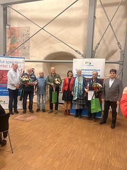 F&uuml;r die flie&szlig;igsten Blutspender gab es eine Auszeichnung. (Foto: DRK Kyffh&auml;userkreis )