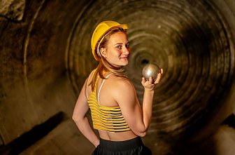 Bild: Chantal Rimke im Erlebnisbergwerk