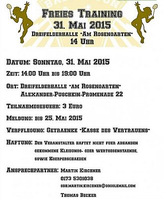 Vorbereitung f&uuml;r Badminton (Foto: Privat)