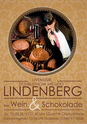 Udo Lindenberg-Double bei Wein und Schokolade (Foto: Stadt Bad Frankenhausen)
