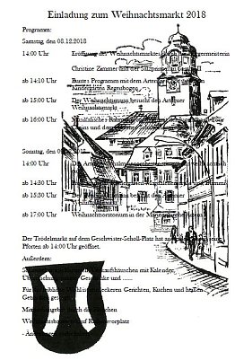 Einladung zum Weihnachtsmarkt 2018 (Foto: Stadt Artern)