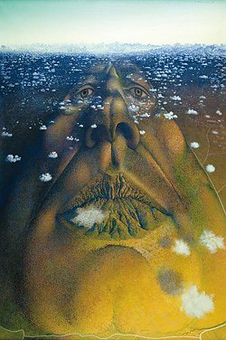 Rudolf Hausner - Adam Massiv, 1969 (Foto: Archiv Anne Hausner, Wien)