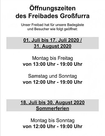 Bild: Schwimmbad Gro&szlig;furra er&ouml;ffnet