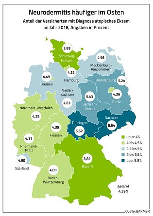 Bild: Neurodermitis in Th&uuml;ringen weit verbreitet