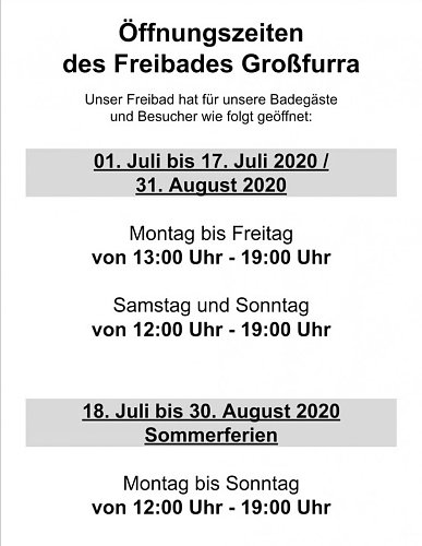 Bild: Schwimmbad Gro&szlig;furra er&ouml;ffnet