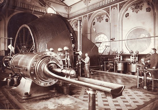 F&ouml;rdermaschine von Schacht I des Kaliwerkes "Gl&uuml;ckauf" Sondershausen um 1913 (Foto: Archiv Hans-J&uuml;rgen Schmidt)