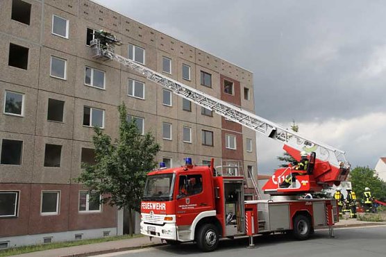 Brandausbruch nach Gasexplosion (Foto: Günter Herting) Brandausbruch nach Gasexplosion (Foto: Günter Herting)