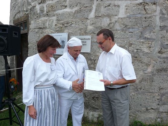 Gl&uuml;ck Zu und Danke der Immenr&ouml;der M&uuml;llersleut (Foto: Karl-Heinz Herrmann)