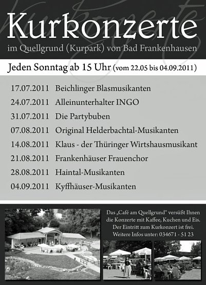 Kurkonzert im Quellgrund (Foto: Kyffhäuser-Therme) Kurkonzert im Quellgrund (Foto: Kyffhäuser-Therme)