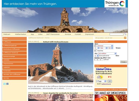 Neue Seiten ins Netz gestellt (Foto: Kyffhäusertourismusverband) Neue Seiten ins Netz gestellt (Foto: Kyffhäusertourismusverband)