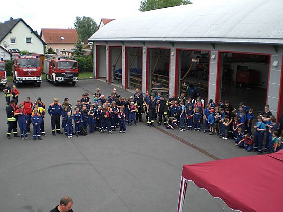 Feuerwehrjugend im Einsatz (Foto: Jugendfeuerwehr Bad Frankenhausen)