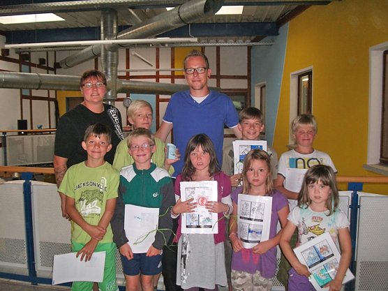 Erfolgreiche Schwimmkinder im Domizil (Foto: Domizil Bad Frankenhausen)