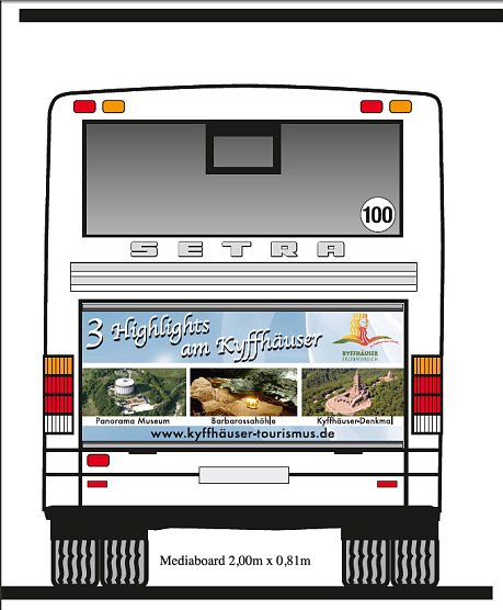 Buswerbung - Kooperationsprojekt angelaufen (Foto: Kyffh&auml;usertourismus GmbH)