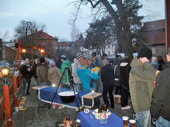 Das kleinste Osterfeuer der Welt (Foto: Domizil Bad Frankenhausen)