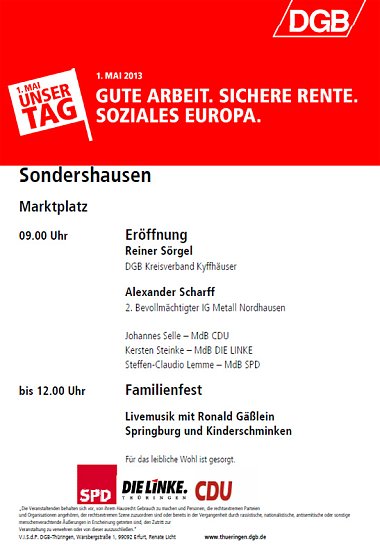 Maifeier (Foto: DGB) Maifeier (Foto: DGB)