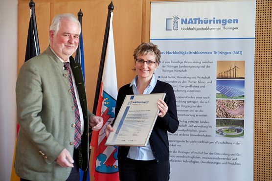 Auszeichnung vom NAT (Foto: NATh&uuml;ringen)